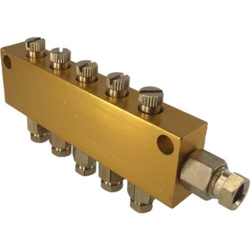 Adjustable oil distributor oil pipe distributor oil valve lubrication oil distribution block