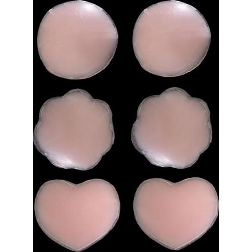 Richkeda Store 2021 Wholesale Hot Sale 2Pcs/1Pair Silicone Nipple Cover Bra Pad Skin Invisible Breast Petals For Party Dress