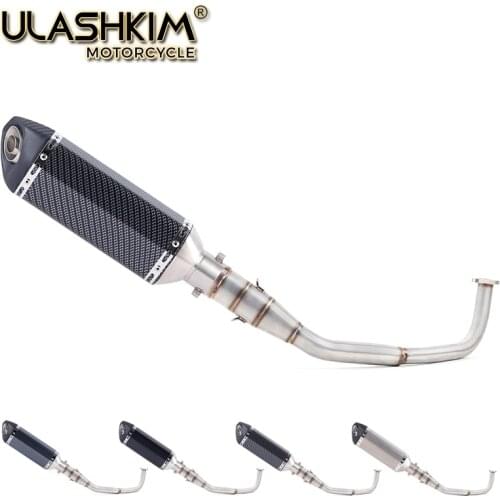 SH150 SH 125 150I Motorcycle Exhaust Mascape Full System Slip On Middle Link Pipe Muffler For Honda SH125 SH150i SH125i
