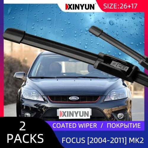 Coated wiper Front Wiper Blades For Ford Focus 2 Hatchback 2004-2011 Windshield Windscreen Front Window 29"+29"