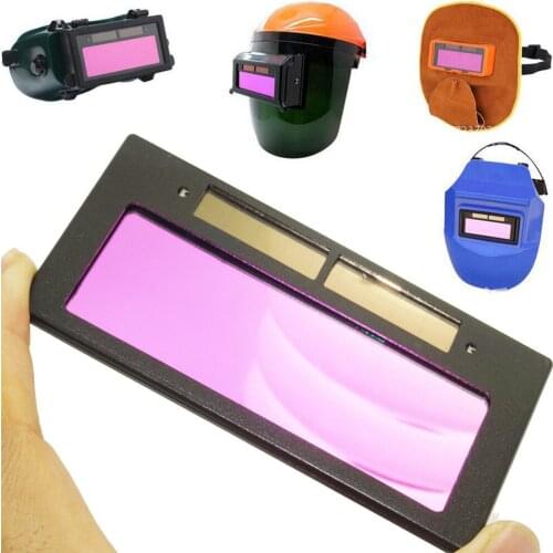 Solar Auto Darkening Welding Helmet Flames Arc Grinding Welder Mask Panel Lens