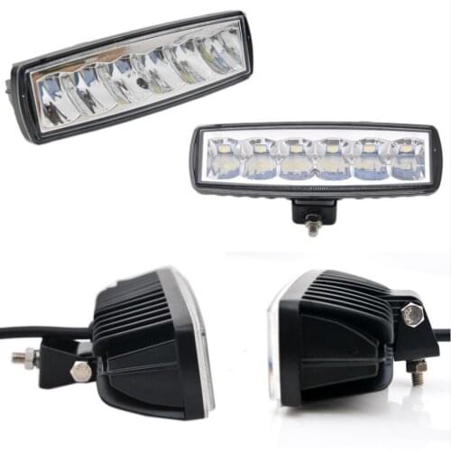 2Pcs Led Fog Light Yellow 3000k Work Light 6 inch Offroad Running Lights Car Led Light Bar 24v Truck Boat 6D