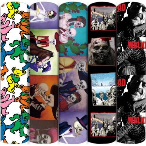 Ghost Skeleton Dead Polyester Cotton Fabric PatchworkTissue Sewing Quilting Fabrics Needlework Material DIY Handmade,1Yc16456