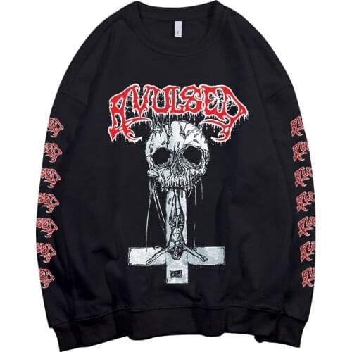 3 designs Avulsed Skull Corss Deathcore Pollover Sweatshirt rock hoodie heavy metal sudadera rocker streetwear fleece Outerwear