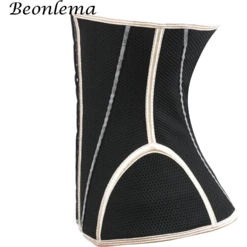 High Waist Latex Corset 11 Steel Bones Waist Trainer Black Corset Slimming Plus Size Gothic Style Underbust Corset Lingerie