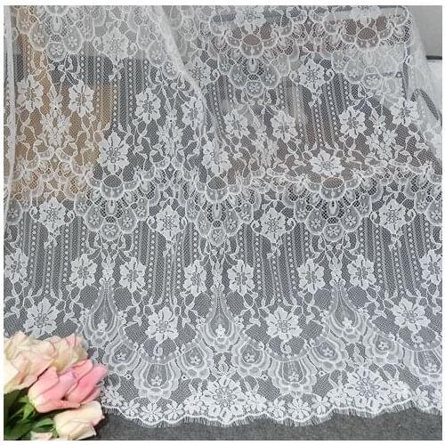 High-end Export Flower Trimming Eyelash Lace Garment Fabric Handmade DIY Wedding Dress Cheongsam Home Curtain Accessories RS3356