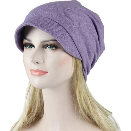 Women Winter Knit Baggy Beanie Hat Ski Slouchy Knitted Cap Chic Stretch Visor