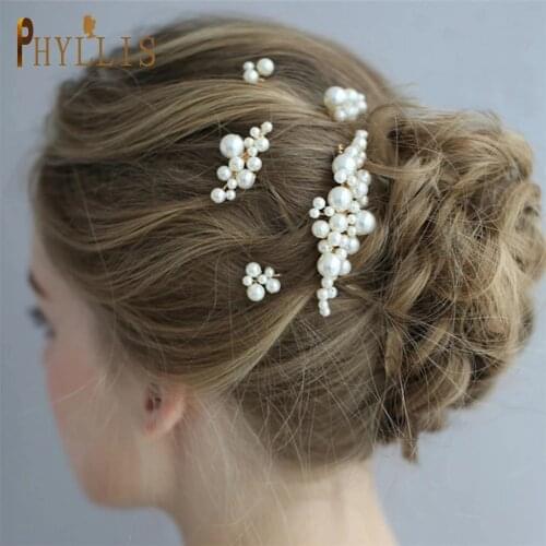 A149 Handmade Pearl Wedding Hair Combs Bridal Headpiece Women Bride Hair Ornaments Pins Women Grill Hair Accessories Hair Pins