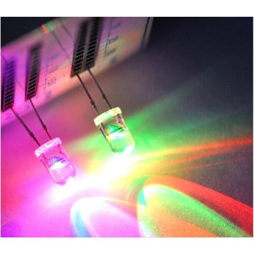 ! 100pcs F5MM F5 5MM DIP RGB RED,GREEN,BLUE SLOW FLASH