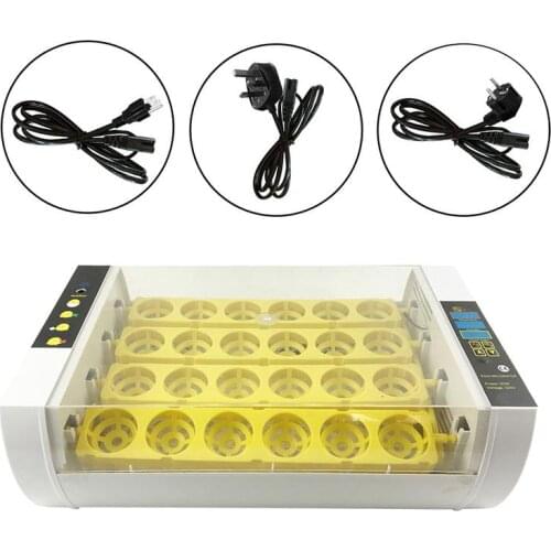 Easy Clean 24pcs Eggs Incubator Digital Display Fully Automatic Hatcher Intelligent Temperature Control Home Use Hatcher