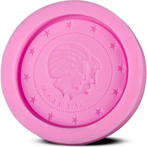 Coin Shape 3D Silicone Fondant Chocolate Mold DIY Cake Soap Baking Mould Tools For Cake Decorating D449