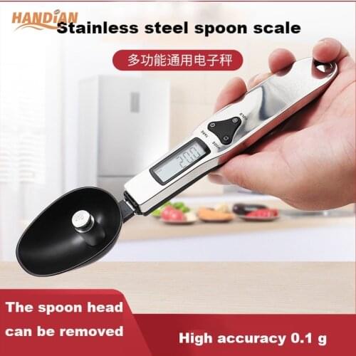 Free shipping stainless steel face shell spoon scale electronic nutrition scale high-precision spoon scale kitchen scale