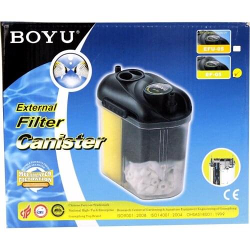 BOYU 150L/H fish tank external filter barrel fish tank aquarium filter filter box EF-05 suitable for 70L fish tank