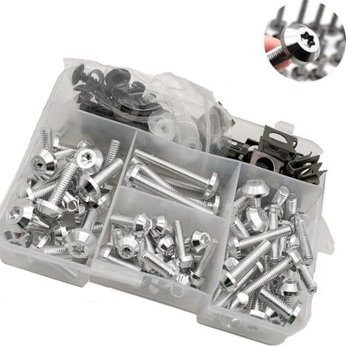 For Suzuki GSXR600 GSXR750 RM85 RM125 RM250 rm 85 125 250 Universal Motorcycle Fairing Bolts Nuts Kit Body Fastener Clips Screw