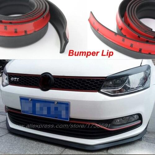 For Volkswag Polo Golf Cross Fox Plus Scirocco CC For Skoda Fabia Octavia Car Bumper Deflector Lips Body Kit Strip / Front Tapes