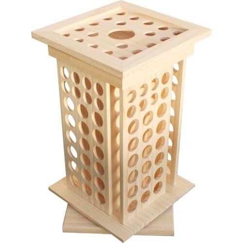 Essential Oil Display Stand 125 Hole Wooden Display Rack Sample Rotatable Storage Rack Store Essential Oil Bottle Holder