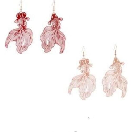 Ethnic China StylePersonality Goldfish Dangle Earrings For Women Fashion Temperament Ladies Jewelry Accessorie Fish Cool Earring