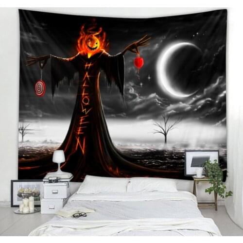 Halloween Tapestry Halloween Party Family Gathering Wall Mounted Tapestry Bohemian Hippie Style Tapestry Various Sizes