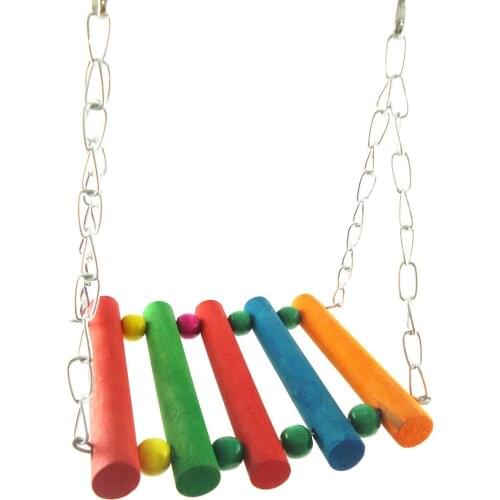 Hamster parrot supplies Bite toy Hanging Bridge swing stand bar stand bird cage accessories toys