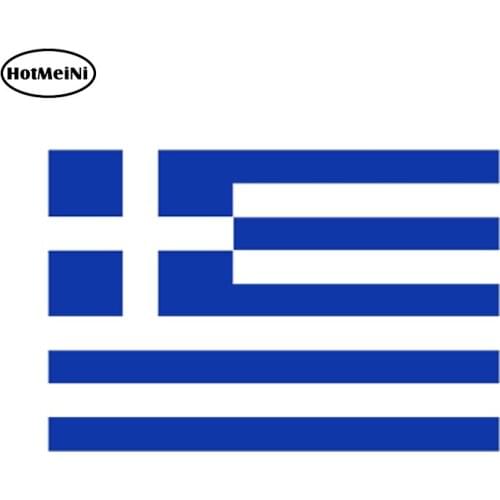 HotMeiNi 10.2cm X 6.9cm Greece Greek Flag Sticker Hellenic Hellas R Vinyl Decal Waterproof JDM Bump Car Sticker