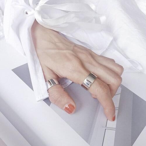 1PC Thumb Glossy Rings For Women Big Faced Wide Finger For Unisex Jewelry Fashion Accessories Ring For Women