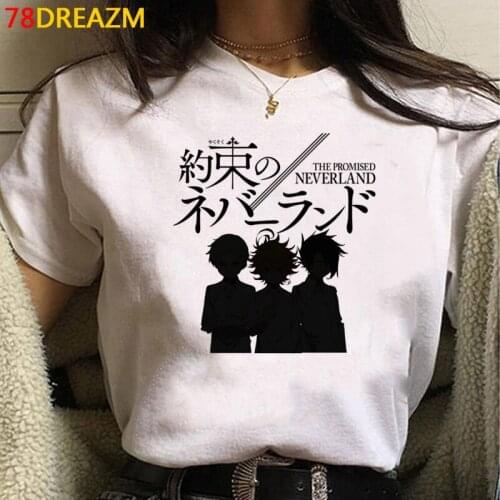 The Promised Neverland Emma Norman Ray summer top male vintage graphic tees grunge t shirt white t shirt vintage