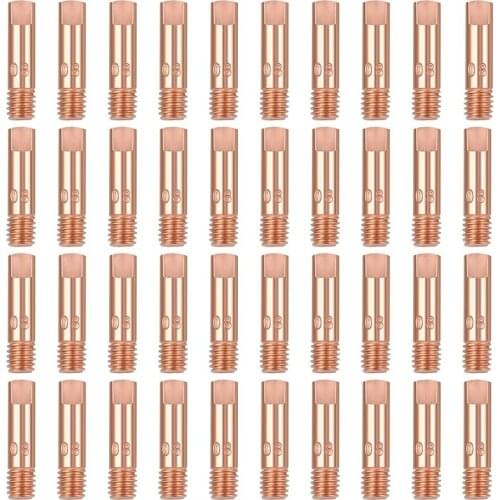 40Pcs Copper Contact Tip Welding Tip 0.8mm Current Nozzle Welding Tip for 15AK Welding Machine MIG / Welding Torch