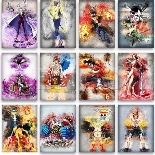 Canvas Print Painting Wall Art One Piece Posters Modular Cuadros Home Decoration Japan Anime Role Picture Living Room Framework