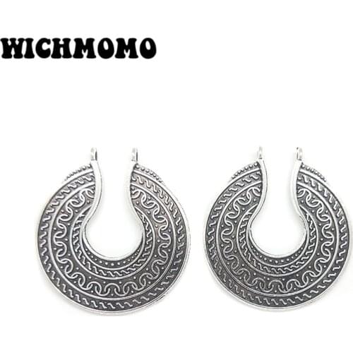 2019 New Fashion 40mm 4pieces/bag Zinc Alloy Porous Connector Charms Linker for DIY Necklace Earring Jewelry Accessories