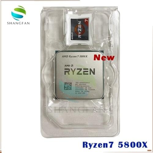 NEW AMD Ryzen 7 5800X R7 5800X 3.8 GHz Eight-Core sixteen-Thread 105W CPU Processor L3=32M 100-000000063 Socket AM4 no fan