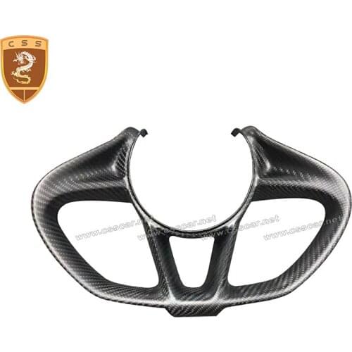 Real Carbon Fiber Steering Wheel Panel Cover Trim Outlet Decoration for McLaren 720S Car Steering Wheel Interior Trims OEM Style