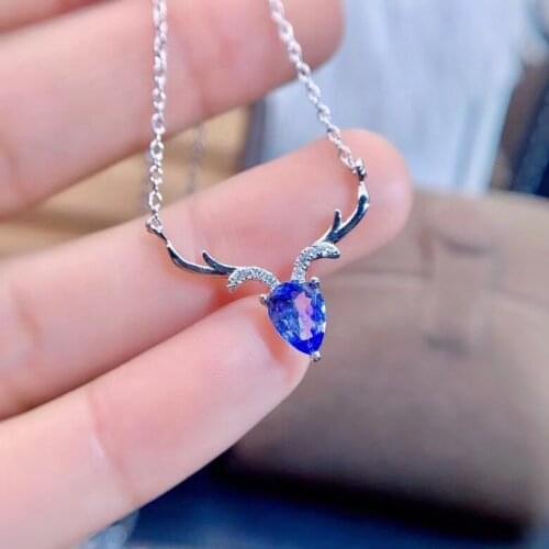 Tanzanite Pendant Natural And Real Tanzanite Necklace 925 sterling silver Fine jewelry Tanzanite Pendant