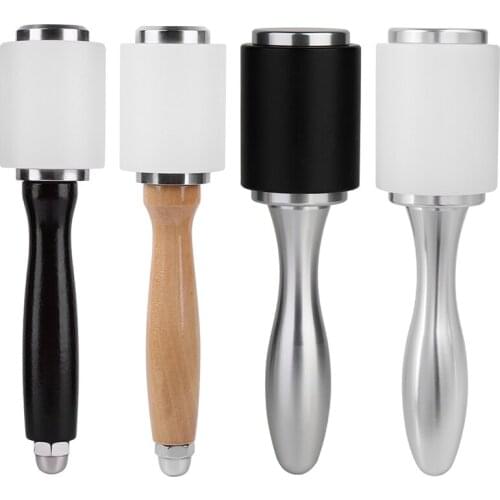 RORGETO Leather Carving Hammer Leather Printing Tool DIY Craft Cowhide Punch Cutting with Wooden Handle for Stamping Cutting