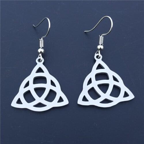 Stainless Steel Chinese Knots Earrings Jewelry For Women Girls
