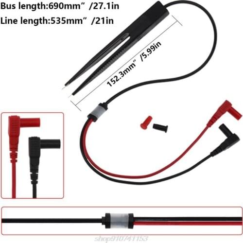 SMD Inductor Test Meter Clip Probe Tweezers For Resistor Multimeter Capacitor F26 21 Dropshipping