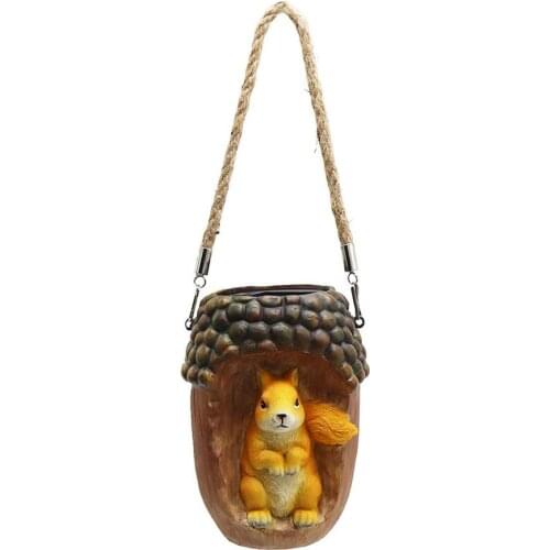 Solar Squirrel Hanging Light Garden Small Animal Statue LED Lamp Outdoor Garden Landscape Decoration Ornament Light