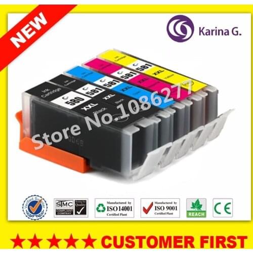 Compatible for Canon PGI580 CLI581 PGI-580 CLI-581 Ink Cartridge Suit For Canon PIXMA TR7550 TR8550 TS6150 TS6151 TS8150 etc