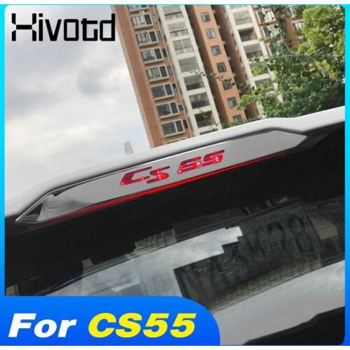 Hivotd Brake Light Trim Rear Warning Lamp Cover Exterior Accessories Car Styling Decoration Parts For Changan CS55 2017-2020
