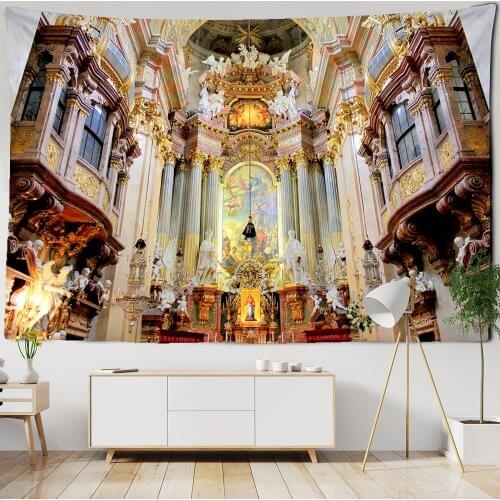 Vienna Christian Church Tapestry Home Boho Decor Witchcraft Wall Art Mural Drop Wall Cloth Christ Lord Angel Wall Tapestry