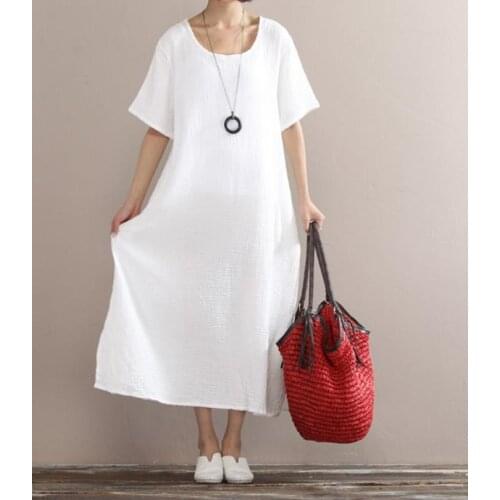 2017 New Arrival high end cotton one-piece dress Long Gown Womens Clothing 16472-11