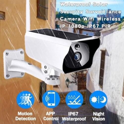 1080P Solar Camera HD Wireless IP67 WiFi Security Surveillance Solaire CCTV IP Camera 850nm Infrared 2.4G Night Cam No Battery