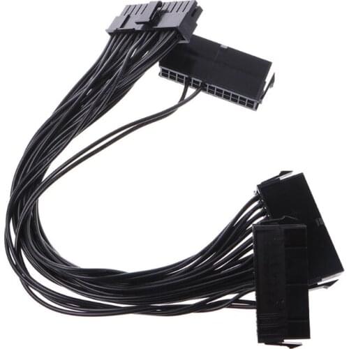 3PCS 24 Pin Power Supply Synchronizer Extension Cable 20+4Pin Triple PSU ATX Power Supply Adapter Cable 18AWG Wire For Mining