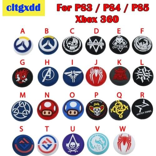 4pcs Controller Rocker Silicone Thumb Stick Grip Cap Thumbstick Joystick Cover Case For Sony Dualshock 5 4 3 PS5 PS4 PS3 Xbox360