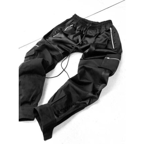 Mens Cargo Pants Elastic hiphop streetpant kanye Male Trousers Outdoor Joggers Pants Tyga Trousers Fashion Harajuku Men Pants