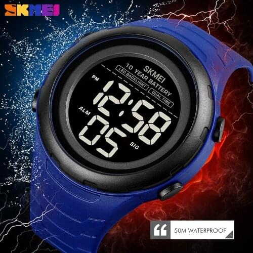 SKMEI 10 Years Battery Mens Watch Military Chronograph LED Light Digital Male Wristwatch Electronic Sport Clock For Gifts Reloj