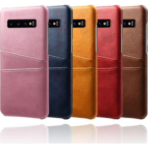 Luxury Card Holder Case for Samsung S8 S9 S10 S20 Ultra Plus S10e Leather Wallet Back Case for Samsung A51 A71 A10 A50 A70 Cover