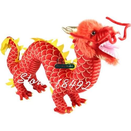 Dorimytrader 85cm X 50cm Big Plush Soft Chinese Dragon Toy Cartoon Animal Mascot Doll Nice Gift Free Shipping DY61113