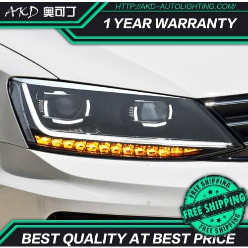 AKD Car Styling Head Lamp for VW Jetta Mk6 LED Headlight 2011-2018 R8 Design Headlights Drl Hid Bi Xenon Auto Accessories