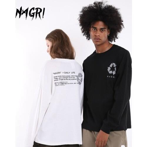 Fashion T Shirt Men Harajuku Letter Print Hip Hop Cotton Top Tees Streetwear Shirts Long Sleeve Basic Simple Tops