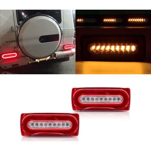 3-in-1 Led Tail Light Kits Led Dynamic Turn Signal, Rear Running Fog, Brake Light For Benz W463 1990-2018 G500 G550 G55 AMG